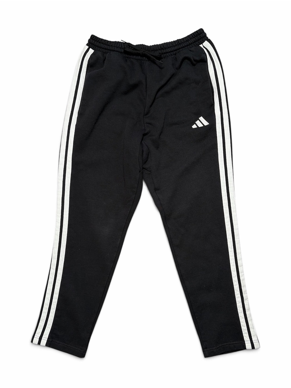 Adidas 3-Stripes Cotton Blend Track Pants Mens Medium Black White JD1854